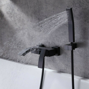 Hot Selling Products Robinet mitigeur de douche en laiton à montage mural noir