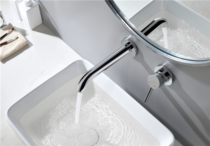 mitigeur de lavabo en laiton dissimulé robinets muraux pour salle de bain
