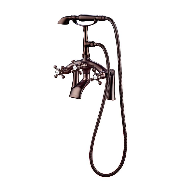 Robinet en bronze antique pour robinets mitigeurs de douche de bain montés sur baignoire