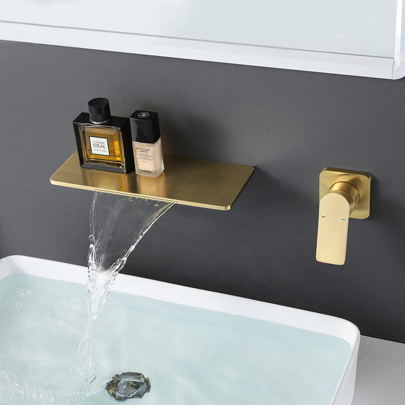 Robinet de bassin de cascade de salle de bain en laiton de haute qualité pour maison de luxe