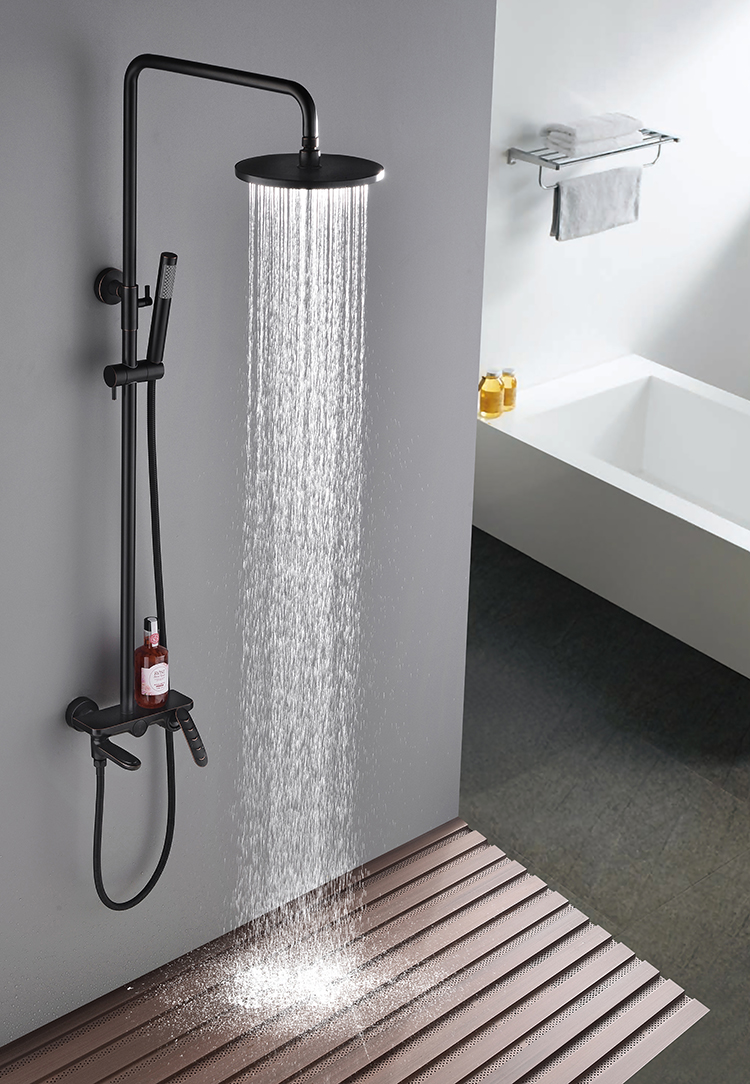 Mitigeur de bain et de douche rotatif mural de salle de bain ensemble de robinet de douche de baignoire en laiton