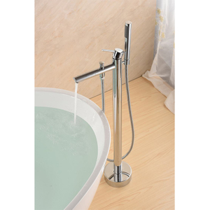 Remplisseur de baignoire sur piédestal de trempage robinet libre debout robinets et mélangeurs de cabine de douche en béton autoportants