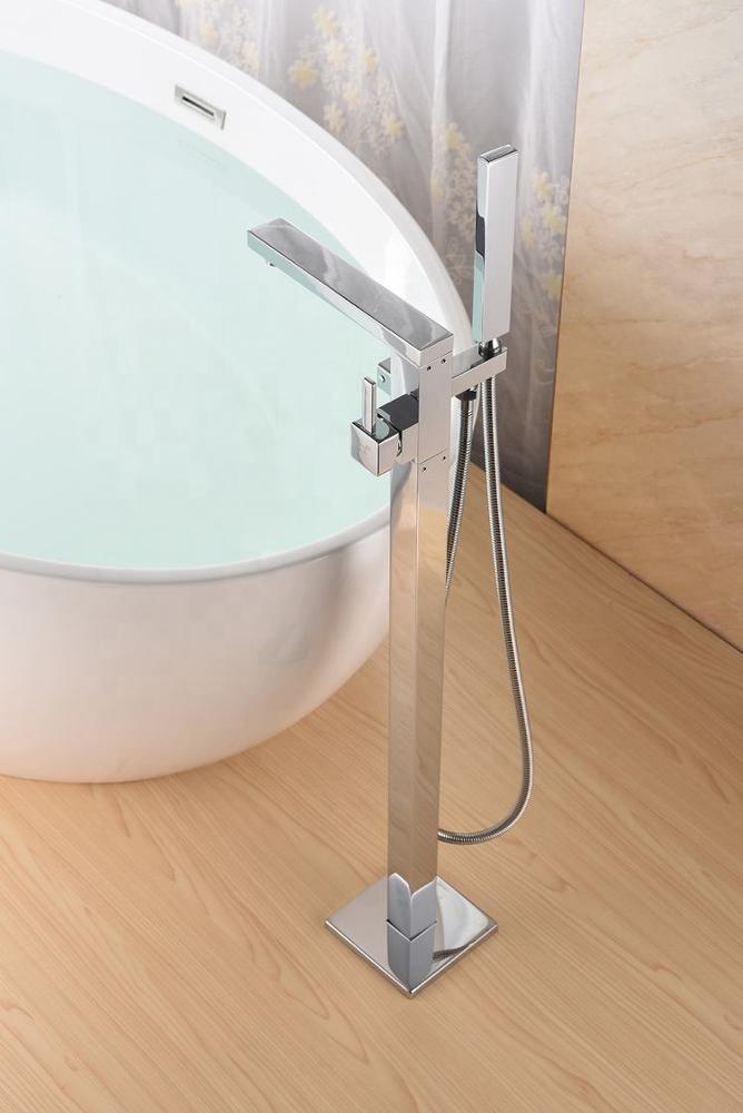Douche autoportante bain chaud et froid mitigeur de sol filigrane bec de baignoire extension debout carrelage de baignoire mat et Kit de réparation