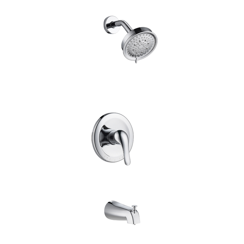 Kits de garniture de robinet de douche de salle de bains dissimulés fixés au mur en laiton avec vanne d'équilibrage de pression