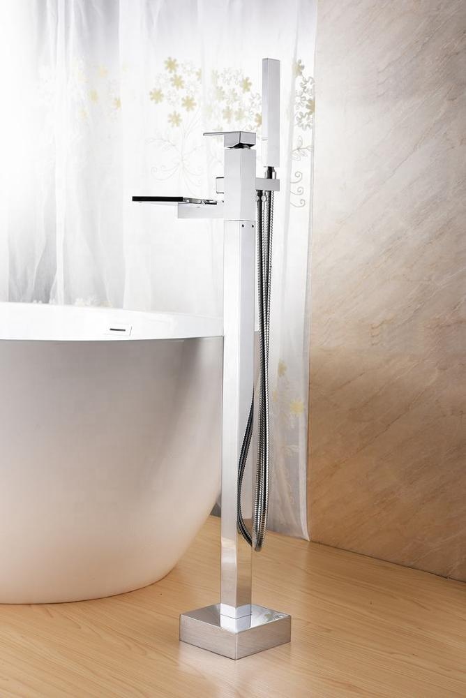 Robinet de baignoire à cascade autonome pour salle de bain Robinet de baignoire monté au sol