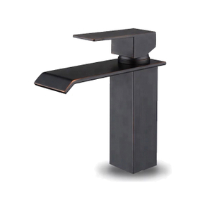Type et monotrou robinet mitigeur de lavabo style moderne levier robinets en laiton poignée noir mat lavage Kaiping salle de bains 1